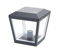Lucande Outdoor 'Dunia' Modern Silver Aluminium Pillar Light (1 E27)