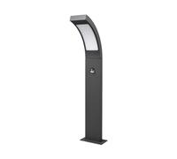 Lucande Outdoor Lights with Sensor Juvia Motion Detector (Modern) in Black Made of Aluminium (1 Light Source,) from Garden, Path Bollard lamp Pillar