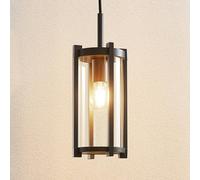 Lucande outdoor pendant light Brienne, anthracite, aluminium, Ø 15cm