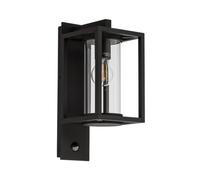 Lucande Outdoor Wall Light Ferda dimmable with Motion Detector (Modern) in Black Made of Aluminium (1 Light Source, E27) from wall lamp for Exterior/Interior Walls House Terrace und Balcony
