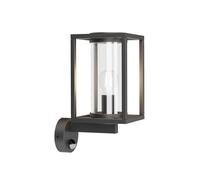 Lucande Outdoor Wall Light Ferda dimmable with Motion Detector (Modern) in Black Made of Aluminium (1 Light Source, E27) from wall lamp for Exterior/Interior Walls House Terrace und Balcony