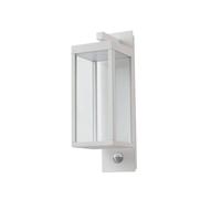 Lucande Outdoor Wall Light Ferdinand with Motion Detector (Modern) in White Made of Aluminium (1 Light Source,) from wall lamp for Exterior/Interior Walls, House Terrace und Balcony
