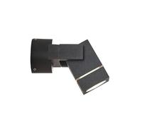 Lucande Outdoor Wall Light Kavuna dimmable (Modern) in Black Made of Aluminium (1 Light Source, GU10) from wall lamp for Exterior/Interior Walls House Terrace und Balcony