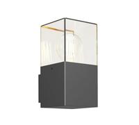 Lucande Outdoor Wall Light Keke dimmable (Modern) in Black Made of Aluminium (1 Light Source, E27) from wall lamp for Exterior/Interior Walls House Terrace und Balcony