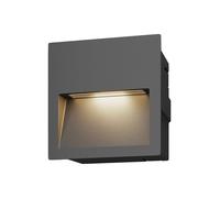 Lucande Outdoor Wall Light Loya (Modern) in Black Made of Aluminium (1 Light Source,) from Brick, Wall lamp for Exterior/Interior Walls House Terrace und Balcony