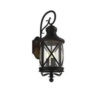 Lucande Outdoor Wall Light Marcellino dimmable (Antique, Vintage) in Brown Made of Metal (3 Light Sources E14) from wall lamp for Exterior/Interior Walls House Terrace und Balcony