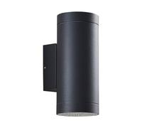 Lucande Outdoor Wall Light Thomke dimmable (Modern) in Silver Made of Aluminium (2 Light Sources, E27) from wall lamp for Exterior/Interior Walls House Terrace und Balcony