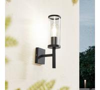 Lucande outdoor wall light Zanta, height 39 cm, IP54, black