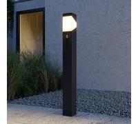 Lucande path light Kiran, 100 cm, sensor, grey, IP44, E27