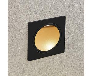 Lucande Pordis LED recessed wall light, IP65, angular