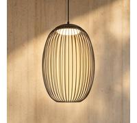 Lucande Richi LED outdoor hanging light, black, 40 cm, dimmable