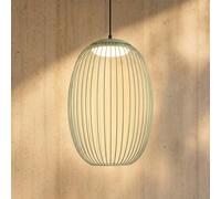 Lucande Richi LED outdoor hanging light, green, 40 cm, dimmable