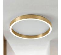 Lucande Rotundo LED ceiling light, Ø 40 cm, brass, dimmable