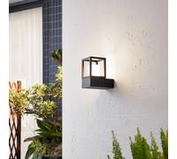 LED Outdoor Wall Light 'Rumina' (Modern) in Black Made of Aluminium (1 Light Source,) from Lucande | Wall lamp for Exterior/Interior Walls, House, Terrace und Balcony