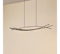 Lucande Sayori LED pendant light, 98 cm, black, dimmable