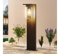 Lucande Semka path light, 65 cm, anthracite, glass, aluminium