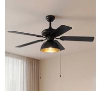 Lucande Shamoian ceiling fan with light, quiet, Ø 130 cm