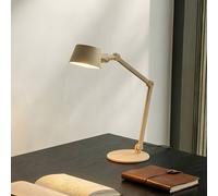 Lucande Silka table lamp, 93 cm, beige, adjustable, E27