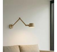 Lucande Silka wall light, 91 cm, beige, adjustable, E27