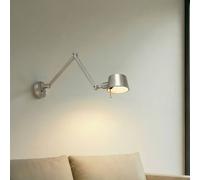 Lucande Silka wall light, 91 cm, nickel, adjustable, E27