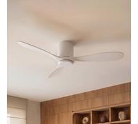 Lucande Solenus ceiling fan, white, Ø 134 cm, quiet