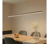 Lucande Solvar LED hanging light, 158 cm, black, CCT, dimmable