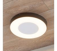 Lucande LED outdoor ceiling light Sora, round, sensor, IP54