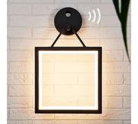 Lucande Square LED wall lamp Mirco with motion detector