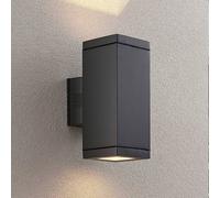 Lucande Stani outdoor wall lamp, E27, 2-bulb