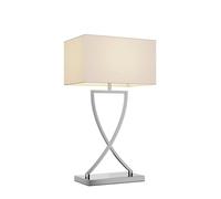 Lucande Table Lamp Evaine (Modern) in Silver Made of Metal for e.g. Living Room & Dining (1 Light Source, E27) from Desk Lamps