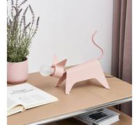 Lucande table lamp Idalina, cat, pink, iron, 38 cm