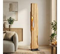 Floor Lamp Tarry) in Brown Made of Wood for e.g. Living Room & Dining (4 Light Sources, E27) from Lucande | Standard