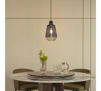 Lucande Tinko cage pendant light, black, 20 cm