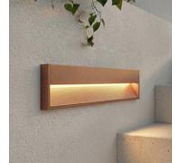Lucande Trevin LED recessed wall light, 60 cm, IP65, aluminium