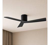 Lucande Ventoro ceiling fan, Ø 132 cm, black, metal
