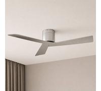 Lucande Ventoro ceiling fan, Ø 132 cm, silver, metal