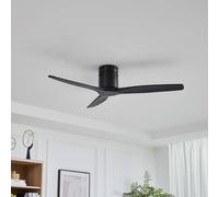 Lucande Vindur ceiling fan, black, DC, quiet