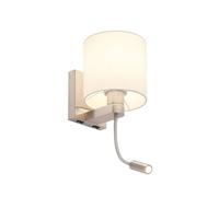 Lucande Wall Light Brinja in Silver Made of Textile for e.g. Living Room & Dining (1 Light Source, E27) from wall Lighting lamp