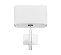 Lucande Wall Light Jettka dimmable (Modern) in Silver Made of Textile for e.g. Living Room & Dining (1 Light Source, E27) from wall Lighting lamp