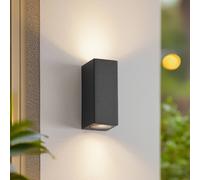 Lucande Xava wall light, up/down, anthracite, 2-bulb, GU10