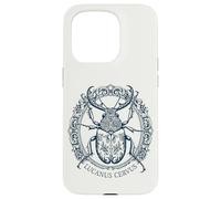 Lucanus Cervus Stag Beetle Tartaria Ornament Case for iPhone 15 Pro
