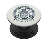 Lucanus Cervus Stag Beetle Tartaria Ornament PopSockets Adhesive PopGrip