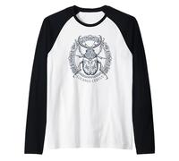 Lucanus Cervus Stag Beetle Tartaria Ornament Raglan Baseball Tee