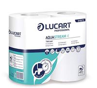 Lucart Aquastream 4 Conventional Toilet Rolls x4 Per Pack (Pack 56)