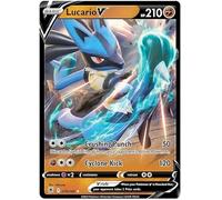 Lucario V 078/189 Ultra Rare Pokemon Card (SWSH Astral Radiance) + 1x TitanCards® Toploader