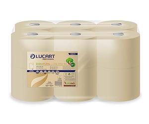 LUCART 32059 L-one Mini Papel Higienico Industrial Econatural - 2 Capas for Adults, Designed for Everyday use, Natural