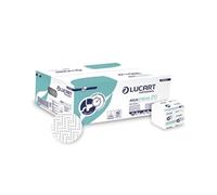 Lucart Professional, Aquastream 210 High Fade Pure Cellulose Interleaved Toilet Paper Ideal For Public Bathrooms And Offices, 9.5