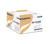 Lucart Professional Hand Towels - Recycled 1-Ply C-Fold, Green, Pack of 15 (176 sheets)