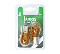 Lucas 12V 21W Osp Bau15S Flash-Amber X2 Bulbs