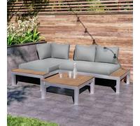 lucas acacia wood modular lounge set with coffee table